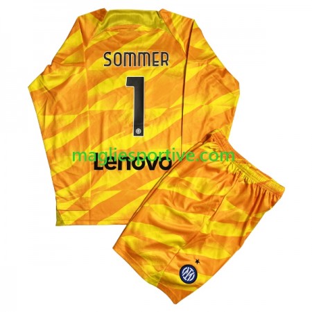 Completo Calcio Inter Milan Sommer 1 Portiere Bambino Divisa Prima 2023-2024 ML